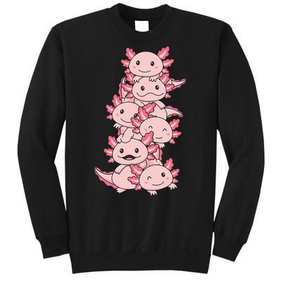 Axolotl Pile Cute Animals Kawaii Anime Sweatshirt