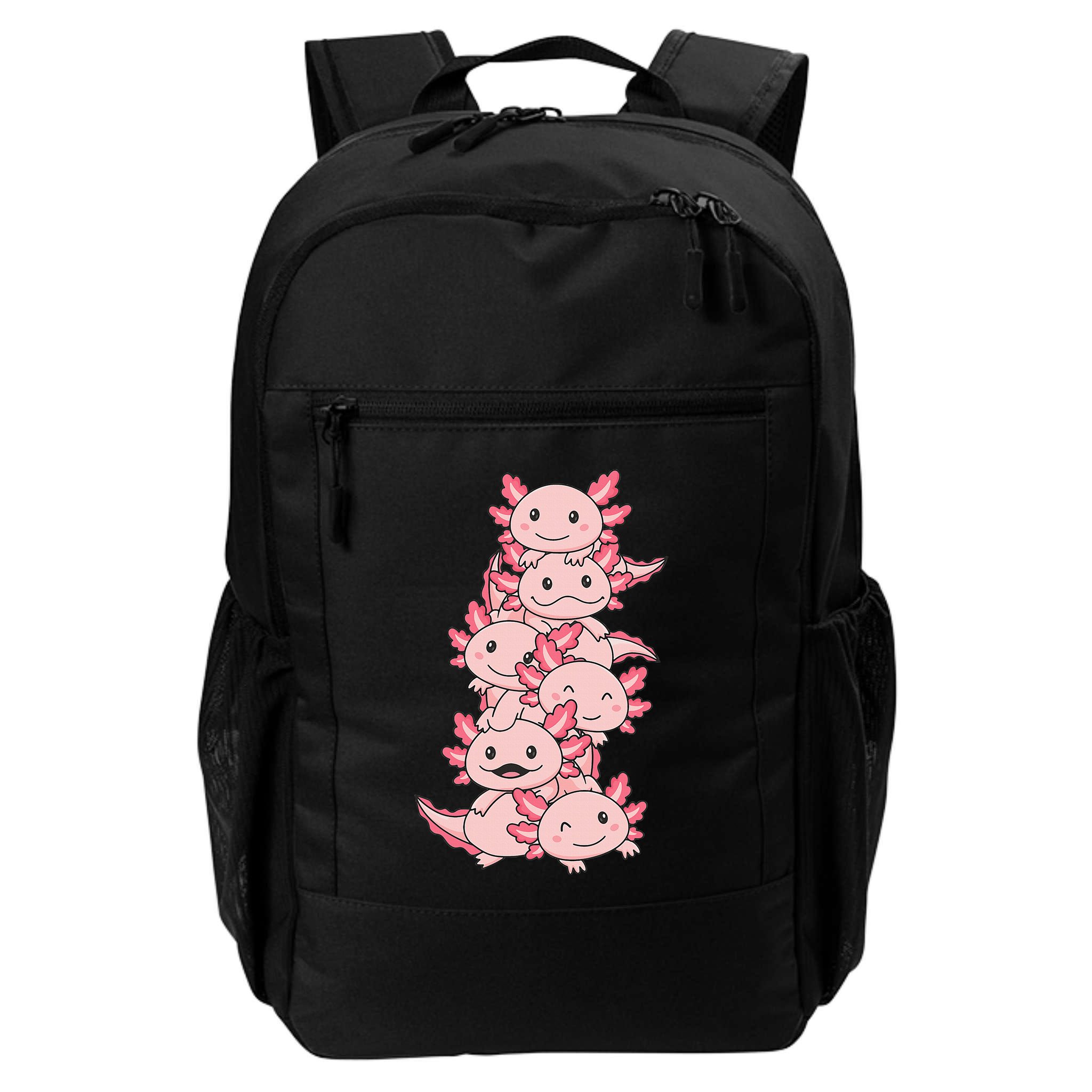 Axolotl Pile Cute Animals Kawaii Anime Backpack