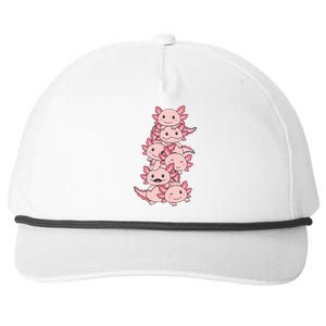 Axolotl Pile Cute Animals Kawaii Anime Snapback Five-Panel Rope Hat