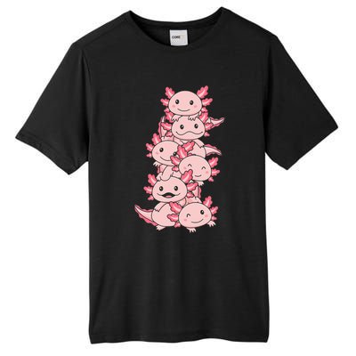 Axolotl Pile Cute Animals Kawaii Anime Tall Fusion ChromaSoft Performance T-Shirt