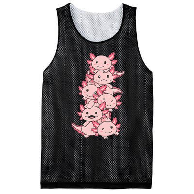 Axolotl Pile Cute Animals Kawaii Anime Mesh Reversible Basketball Jersey Tank