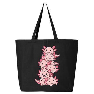 Axolotl Pile Cute Animals Kawaii Anime 25L Jumbo Tote