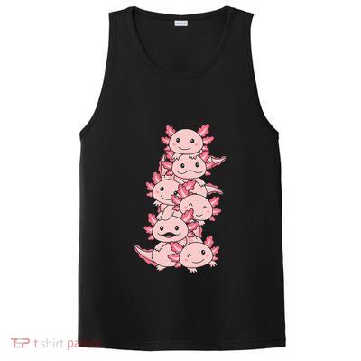 Axolotl Pile Cute Animals Kawaii Anime PosiCharge Competitor Tank