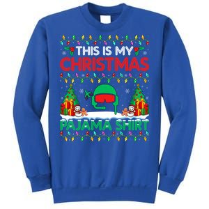 Airplane Pilot Christmas Pajama Gift Airline Pilot Xmas Funny Gift Sweatshirt