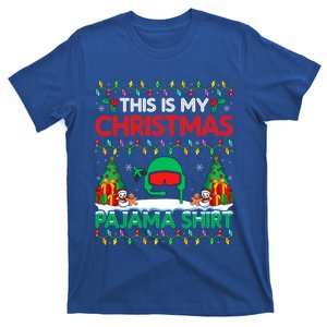 Airplane Pilot Christmas Pajama Gift Airline Pilot Xmas Funny Gift T-Shirt