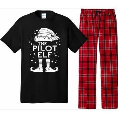 Aircraft Pilot Christmas Airplane Aviator The Pilot Elf Gift Pajama Set