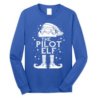 Aircraft Pilot Christmas Airplane Aviator The Pilot Elf Gift Long Sleeve Shirt