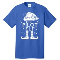 Aircraft Pilot Christmas Airplane Aviator The Pilot Elf Gift Tall T-Shirt