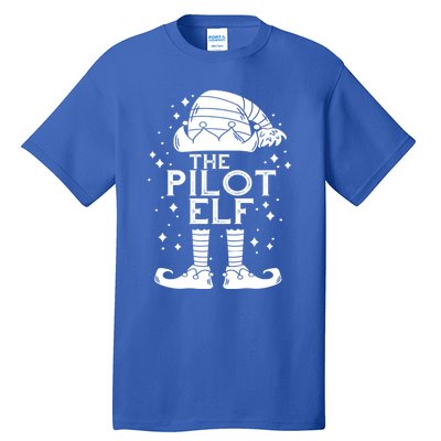 Aircraft Pilot Christmas Airplane Aviator The Pilot Elf Gift Tall T-Shirt