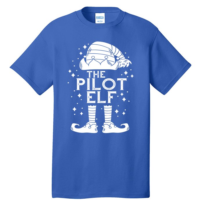 Aircraft Pilot Christmas Airplane Aviator The Pilot Elf Gift Tall T-Shirt