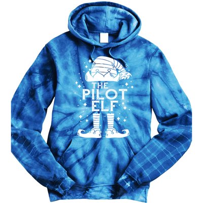 Aircraft Pilot Christmas Airplane Aviator The Pilot Elf Gift Tie Dye Hoodie