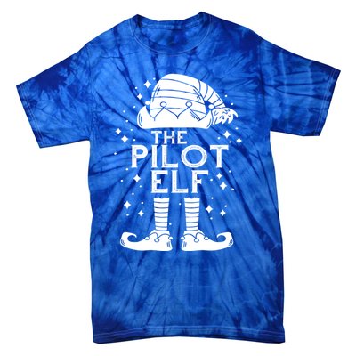 Aircraft Pilot Christmas Airplane Aviator The Pilot Elf Gift Tie-Dye T-Shirt