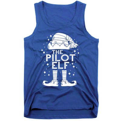 Aircraft Pilot Christmas Airplane Aviator The Pilot Elf Gift Tank Top