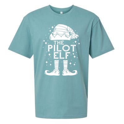 Aircraft Pilot Christmas Airplane Aviator The Pilot Elf Gift Sueded Cloud Jersey T-Shirt