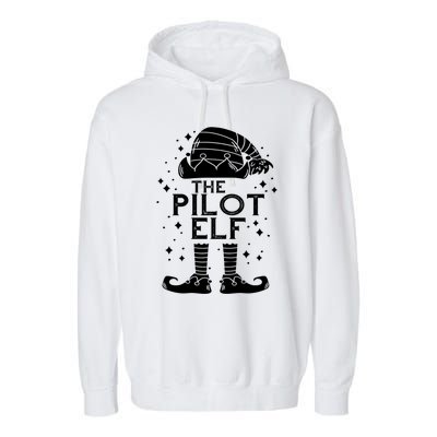 Aircraft Pilot Christmas Airplane Aviator The Pilot Elf Gift Garment-Dyed Fleece Hoodie