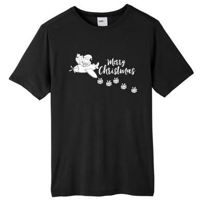 Aircraft Pilot Christmas Xmas Airplane Merry Christmas Gift Tall Fusion ChromaSoft Performance T-Shirt