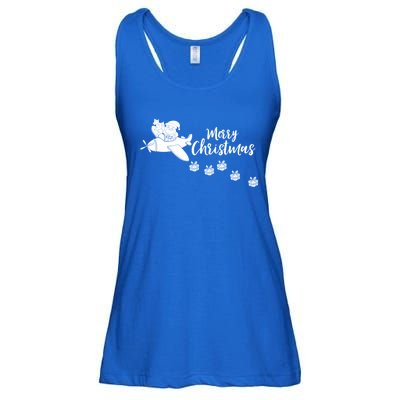 Aircraft Pilot Christmas Xmas Airplane Merry Christmas Gift Ladies Essential Flowy Tank