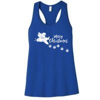 Aircraft Pilot Christmas Xmas Airplane Merry Christmas Gift Women's Racerback Tank