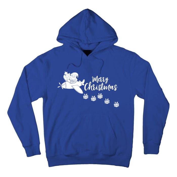 Aircraft Pilot Christmas Xmas Airplane Merry Christmas Gift Tall Hoodie