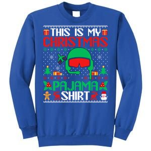 Airline Pilot Christmas Pajama Gift Airplane Pilot Xmas Gift Sweatshirt