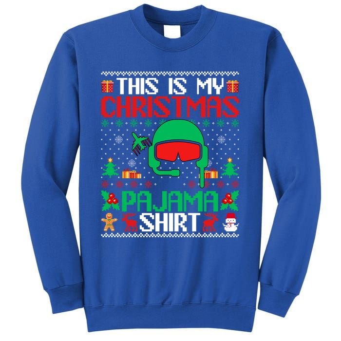 Airline Pilot Christmas Pajama Gift Airplane Pilot Xmas Gift Sweatshirt