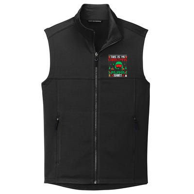 Airline Pilot Christmas Pajama Gift Airplane Pilot Xmas Gift Collective Smooth Fleece Vest