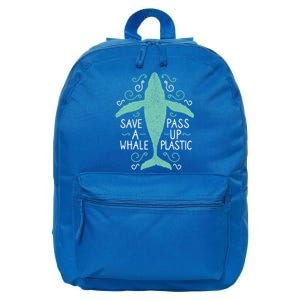 Anti Plastic Cute Gift Save A Whale Pass Up Plastic Gift 16 in Basic Backpack