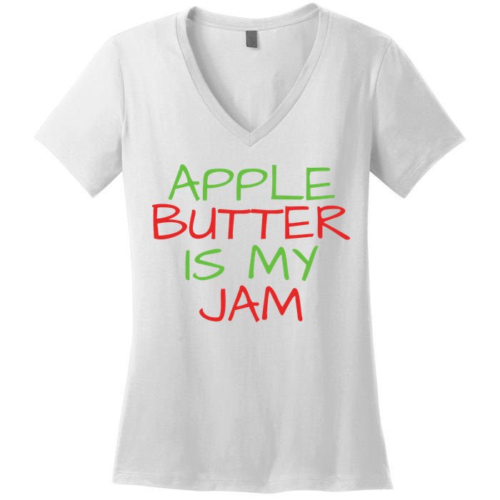 Apple Picking Crew Fall Family Outfit Autumn Fall Apple Lover Apple Picking Women's V-Neck T-Shirt