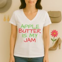 Apple Picking Crew Fall Family Outfit Autumn Fall Apple Lover Apple Picking Women's V-Neck T-Shirt