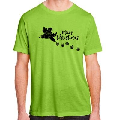 Aircraft Pilot Christmas Xmas Airplane Merry Christmas Gift Adult ChromaSoft Performance T-Shirt