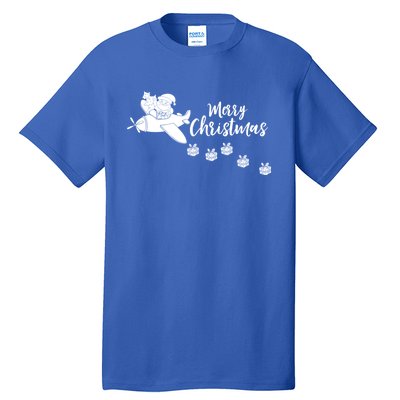 Aircraft Pilot Christmas Xmas Airplane Merry Christmas Gift Tall T-Shirt