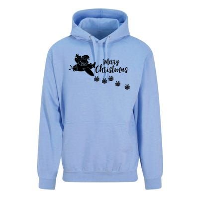 Aircraft Pilot Christmas Xmas Airplane Merry Christmas Gift Unisex Surf Hoodie