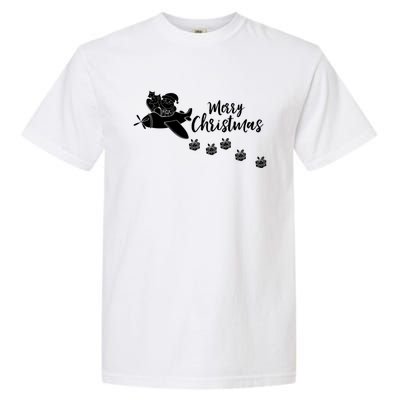 Aircraft Pilot Christmas Xmas Airplane Merry Christmas Gift Garment-Dyed Heavyweight T-Shirt