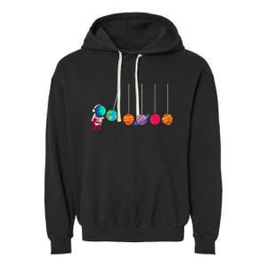 Astrophysicist Planet Cradle Astronomy Garment-Dyed Fleece Hoodie