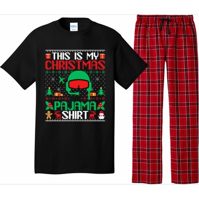 Airline Pilot Christmas Pajama Cool Gift Airplane Pilot Xmas Gift Pajama Set