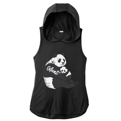 Aunt Panda Cub Hug Cute Bear Mothers Day Aunty Auntie Gift Ladies PosiCharge Tri-Blend Wicking Draft Hoodie Tank