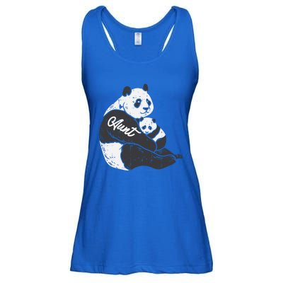 Aunt Panda Cub Hug Cute Bear Mothers Day Aunty Auntie Gift Ladies Essential Flowy Tank