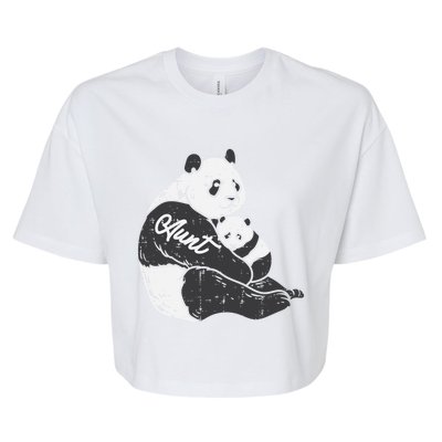 Aunt Panda Cub Hug Cute Bear Mothers Day Aunty Auntie Gift Bella+Canvas Jersey Crop Tee