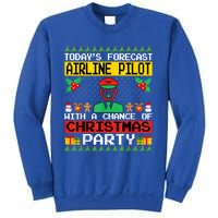 Airline Pilot Christmas Party Airplane Pilot Xmas Ugly Style Cute Gift Sweatshirt