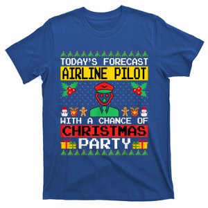 Airline Pilot Christmas Party Airplane Pilot Xmas Ugly Style Cute Gift T-Shirt