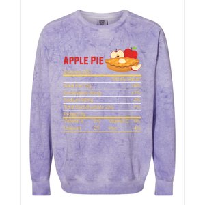 Apple Pie Calories Turkey Thanksgiving Day Thanksgiving Day Cool Gift Colorblast Crewneck Sweatshirt