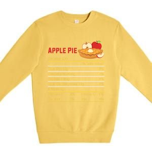 Apple Pie Calories Turkey Thanksgiving Day Thanksgiving Day Cool Gift Premium Crewneck Sweatshirt