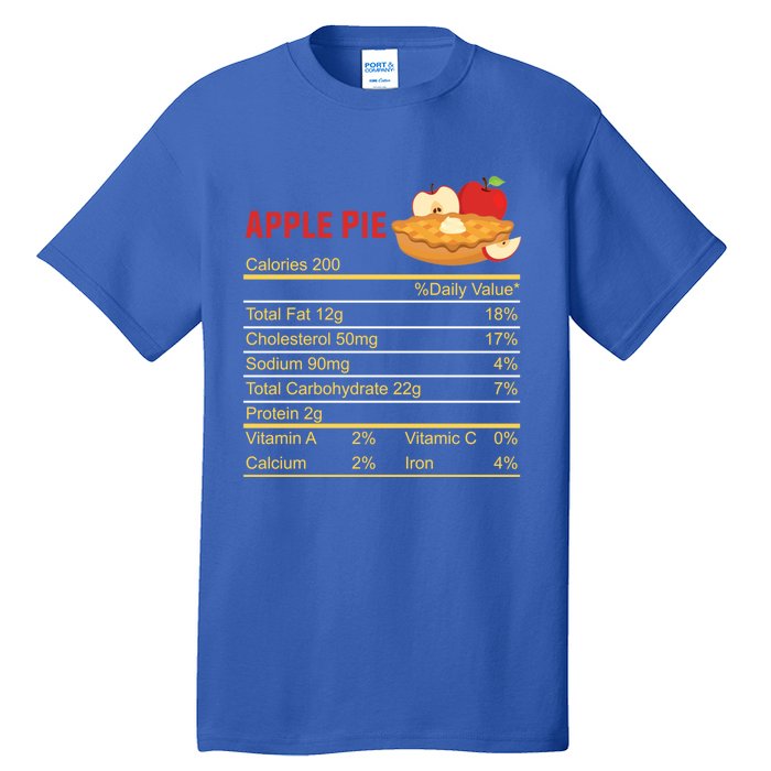 Apple Pie Calories Turkey Thanksgiving Day Thanksgiving Day Cool Gift Tall T-Shirt