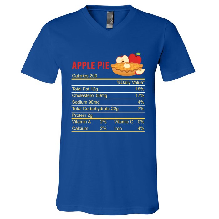 Apple Pie Calories Turkey Thanksgiving Day Thanksgiving Day Cool Gift V-Neck T-Shirt