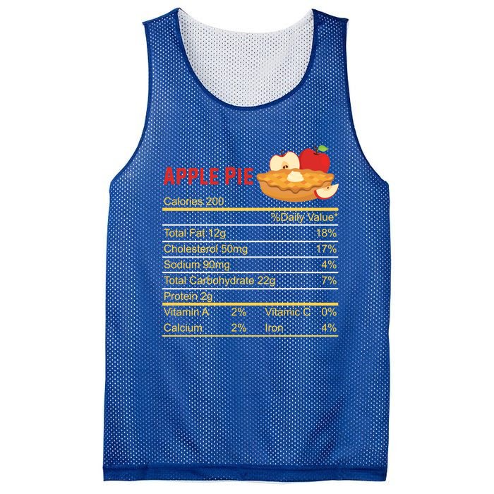 Apple Pie Calories Turkey Thanksgiving Day Thanksgiving Day Cool Gift Mesh Reversible Basketball Jersey Tank