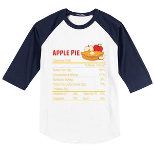 Apple Pie Calories Turkey Thanksgiving Day Thanksgiving Day Cool Gift Baseball Sleeve Shirt