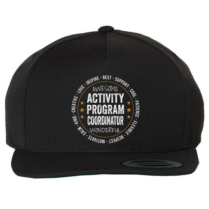 Activity Program Coordinator Funny Week Wool Snapback Cap
