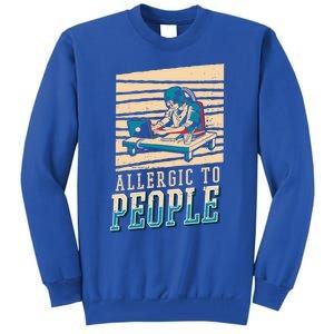 Ai Programmer Coder Software Engineer Allergic To People Cool Gift Tall Sweatshirt