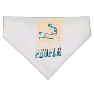 Ai Programmer Coder Software Engineer Allergic To People Cool Gift USA-Made Doggie Bandana