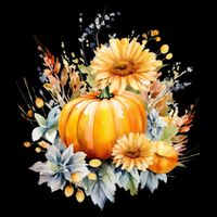 Autumn Pumpkin Cute Floral Halloween 16 in Basic Backpack